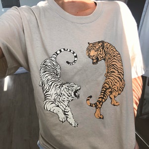 Vintage Tiger Shirt Womens Tiger Shirt Trendy Tiger Shirt Chinese Tiger Shirt Aesthetic Tiger Shirt Aesthetic Shirt Aesthetic Clothing