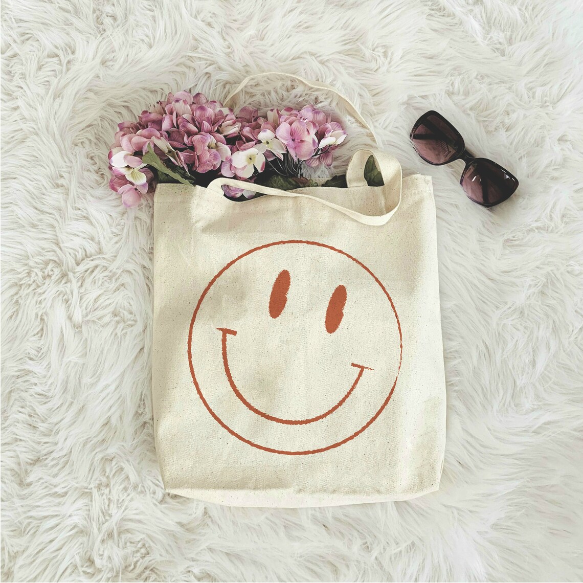 Texturizado Smiley Face Tote Bag Cute Tote Bag Trendy Bag Etsy