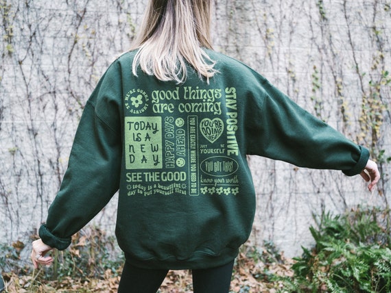 Positive Quotes Trendy Sweatshirt Cute Crewnecks Mental Health - Etsy