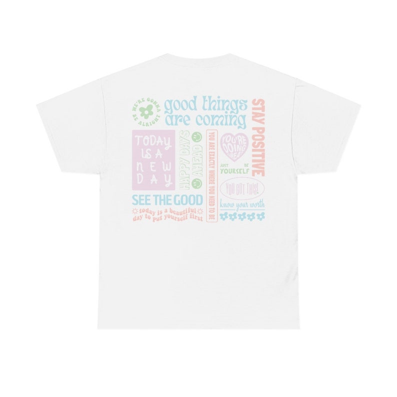 Positive Quotes Pastel Shirt Mental Health Shirt Positivity Clothing Kindness Shirt Positive Shirt Mental Health Shirts Trendy Shirt image 3
