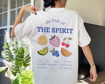 The Fruit Of The Spirit Tee Christian Shirt Bible Verse Shirt Christian Apparel Strawberry Top Fruit Tshirt Preppy Clothes Verse Shirts