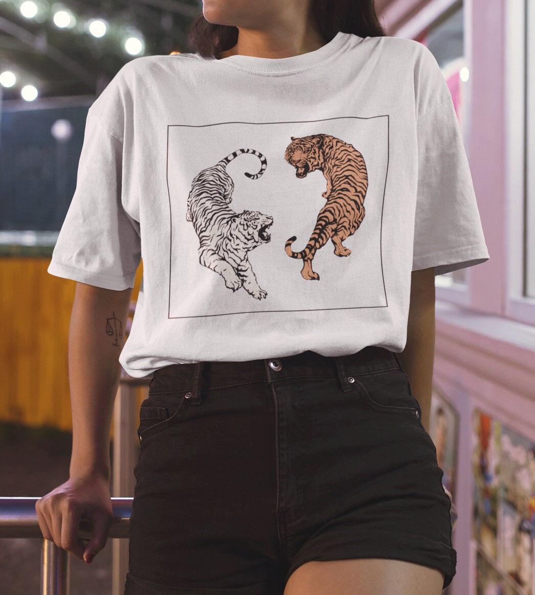 Vintage Tiger Shirt Womens Tiger Shirt Cute Tiger Shirt | Etsy