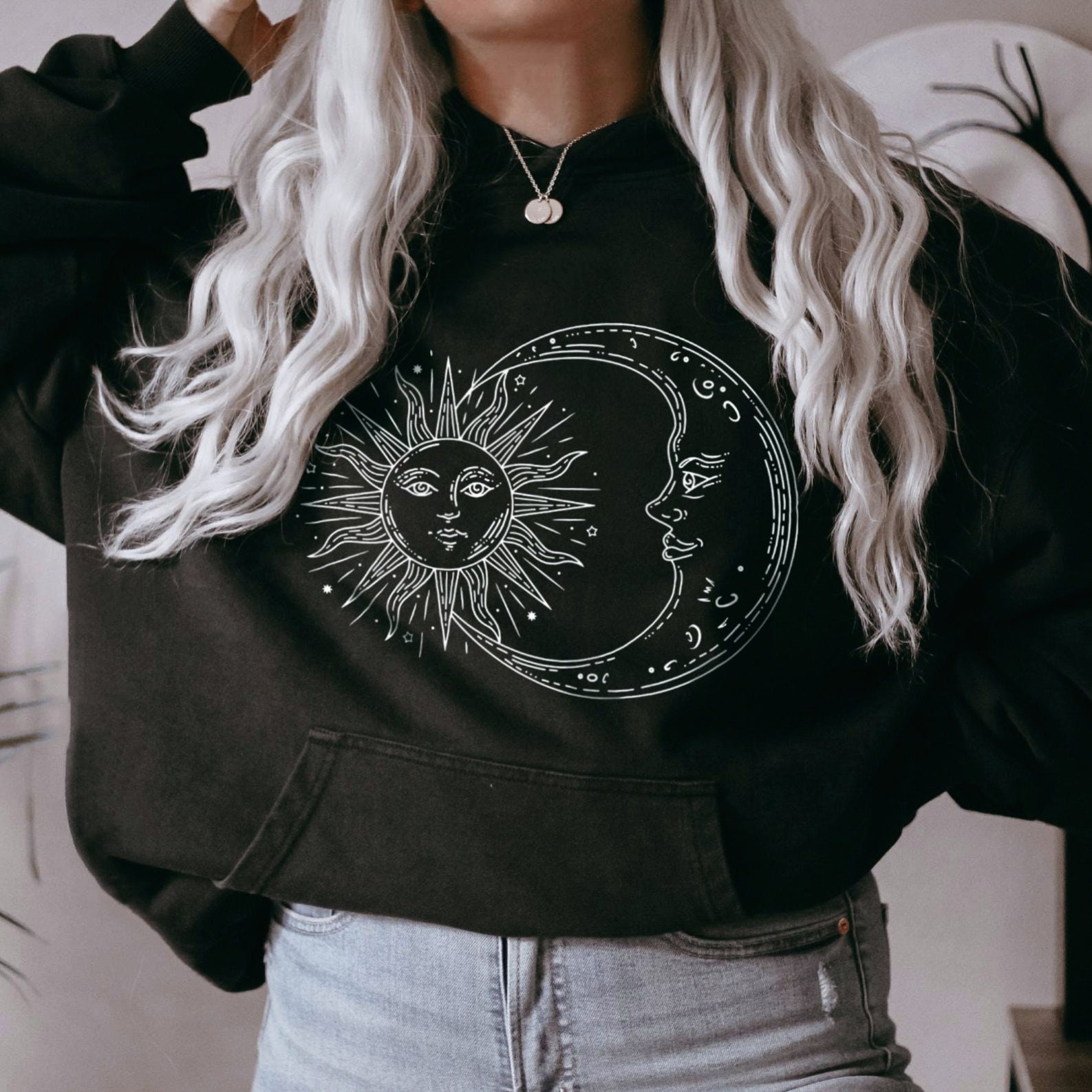 00s vintage unique hole black hoodie y2k