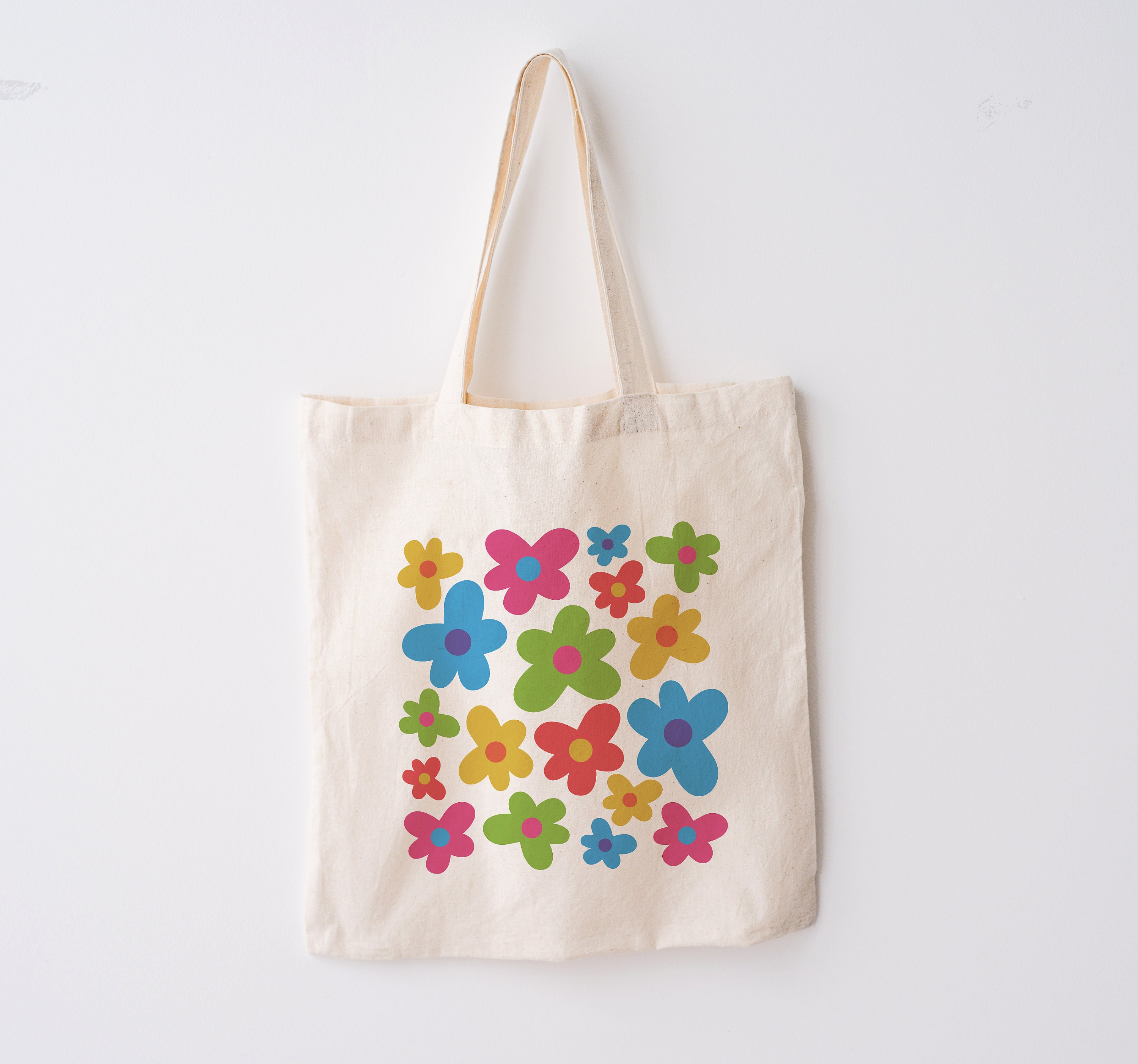 Flower Tote Bag Indie Tote Bag Cute Tote Bag Floral Tote - Etsy