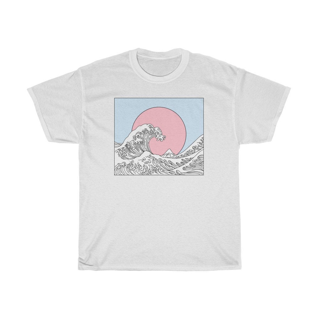 japanese wave painting shirt