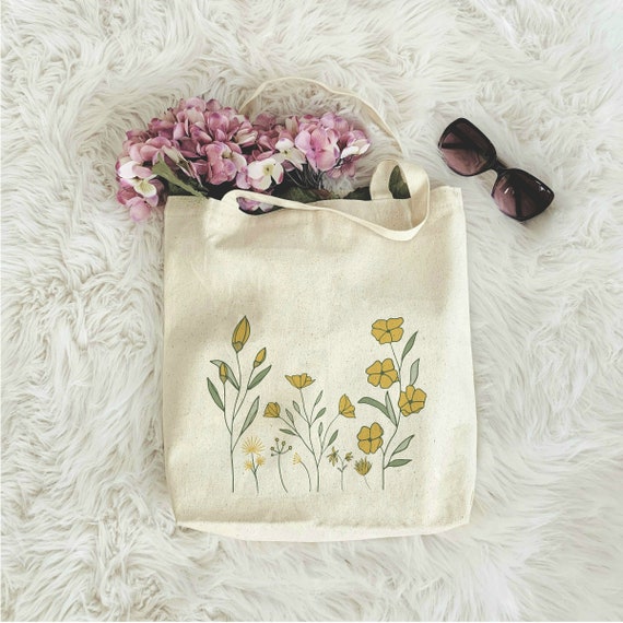 floral reusable bags