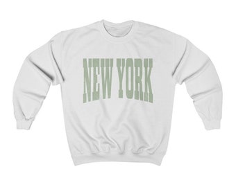 Sage Green Crew Neck Sweatshirt New York Sweatshirt New York