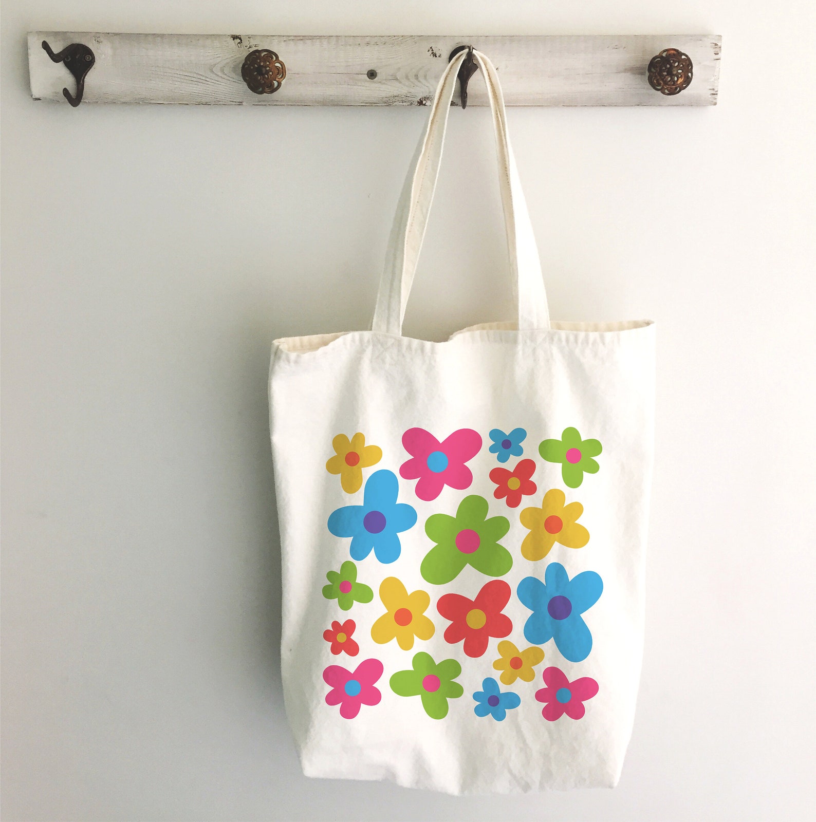 Flower Tote Bag Indie Tote Bag Cute Tote Bag Floral Tote Etsy