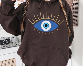 Eye Hoodie Evil Eye Clothing Evil Eye Shirt Trendy Clothes Aesthetic Hoodie Evil Eye Hoodie Trendy Sweatshirt Trendy Hoodie Graphic Hoodie