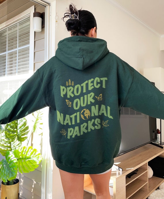 Protect Our National Parks Retro Hoodie Environmental National Park Shirt Camping Clothes Park Ranger Forestcore Granola Girl Indie Hoodie