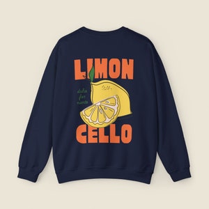 Limoncello Crew Neck Sweatshirt Italy Shirt Preppy Clothes Alcohol Tops Amalfi Coast Crewneck Trendy Clothing Italian Lemons Aesthetic image 6
