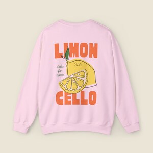 Limoncello Crew Neck Sweatshirt Italy Shirt Preppy Clothes Alcohol Tops Amalfi Coast Crewneck Trendy Clothing Italian Lemons Aesthetic image 2