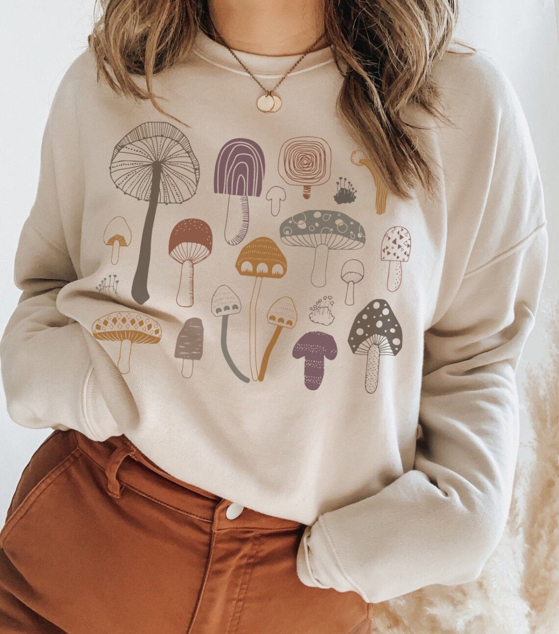 Dark Academia Clothing Mushroom Sweater Mushroom Clothing | Etsy