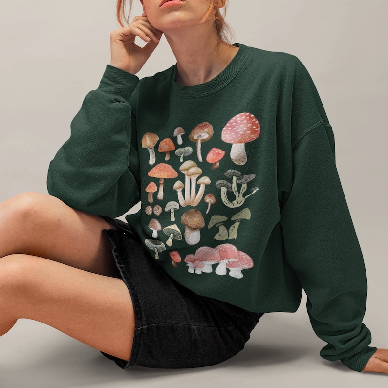 Mushroom Shirt Cottagecore Clothing Cottagecore Aesthetic Etsy