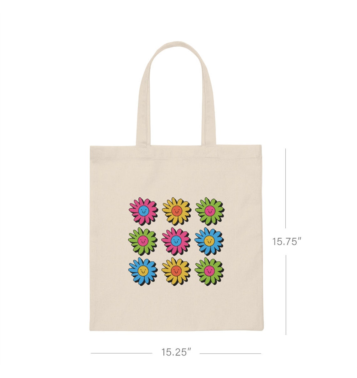 Flower Tote Bag Indie Tote Bag Cute Tote Bag Floral Tote Etsy