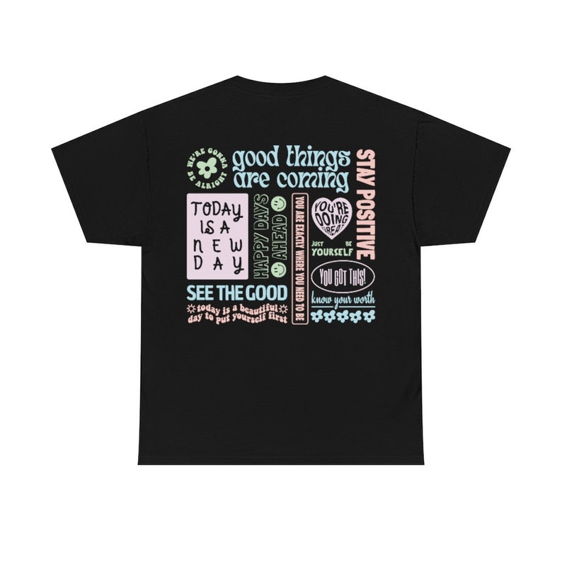 Positive Quotes Aesthetic Clothes Mental Health Shirt Positivity Clothing Kindness Shirt Positive Shirt Mental Health Shirts Trendy Clothes image 3