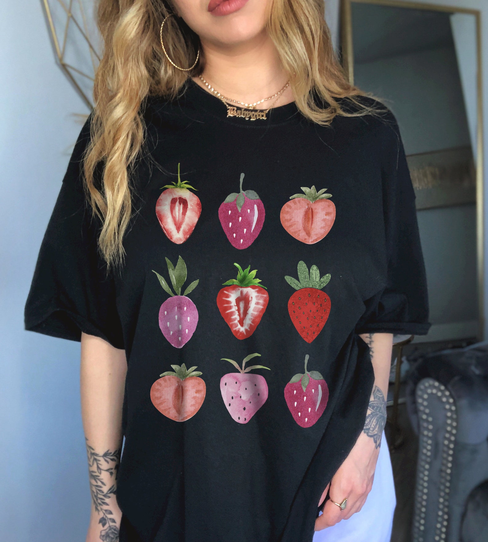 Strawberry Shirt Strawberry Clothes Strawberry Top Garden - Etsy