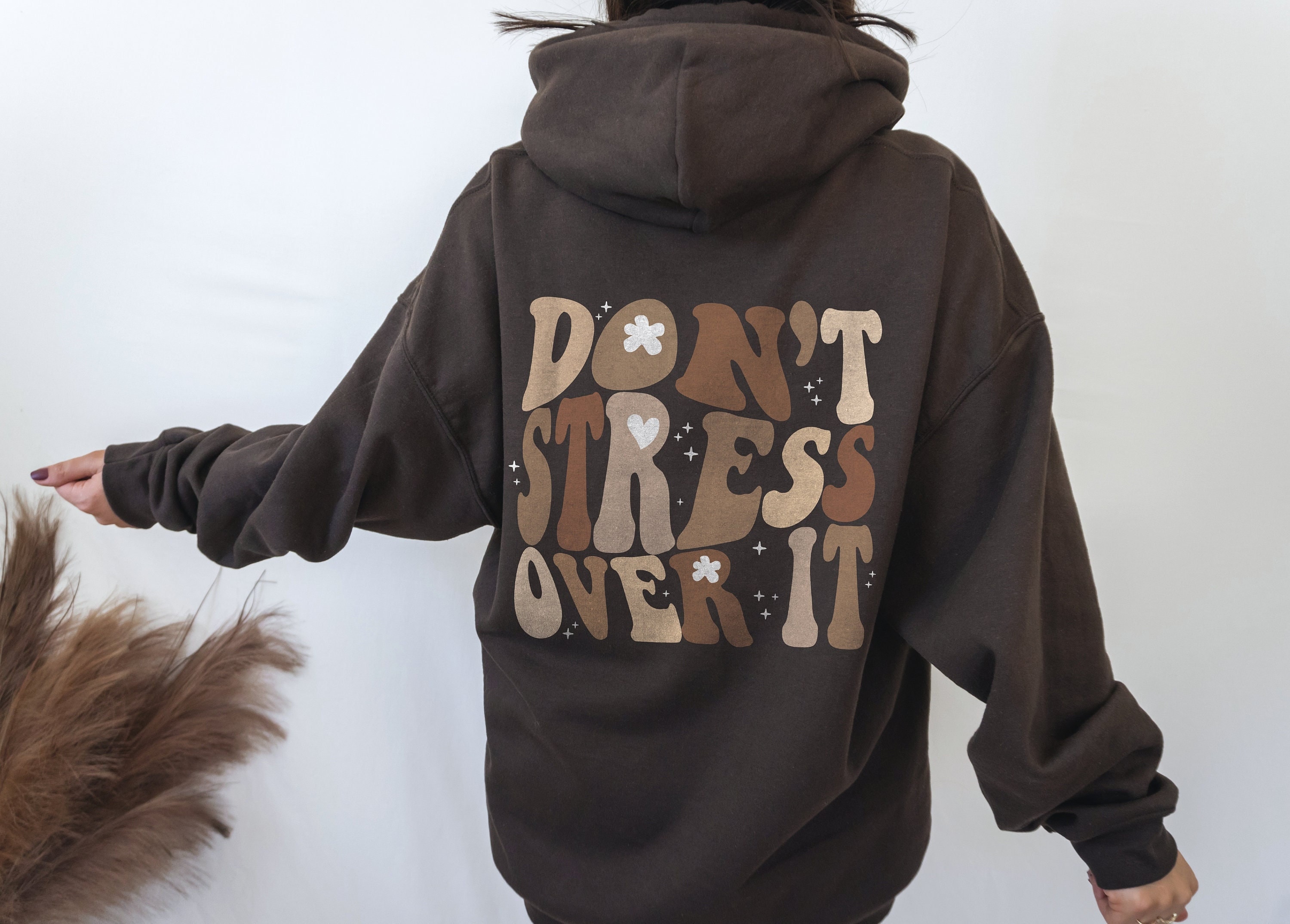 Dont Stress Over It Shirt Trendy Clothes Oversized T Shirt Y2k -  Norway