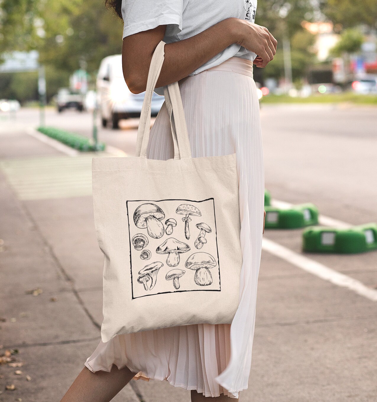 Mushroom Tote Bag Cute Tote Bag Mushroom Bag Plant Tote - Etsy