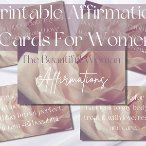 100 Tarjetas de Afirmación Imprimibles para Mujeres / Baraja de Tarjetas de Afirmación / Tarjetas de Empoderamiento de las Mujeres / Tarjetas Positivas /