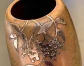RARE Antique Heintz Sterling On Bronze Arts and Crafts Vase 3739 10 quot 1920 39 s
