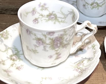 Set of 6 Haviland & Co. Limoges Demitasse Cups andI am ffering this set of 6 Haviland  Saucers 1900's Princess Pattern