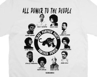 Black Panther Party All Power To The People Black History T-Shirt
