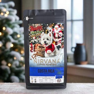 Christmas Westie Coffee – Fresh Roasted Beans, Small Batch Specialty Holiday Brew, West Highland White Terrier Dog Lover Gift