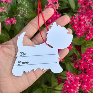 Westie Christmas Gift Tags Present Wrapping Paper Gift Wrap Dog Scotties West Highland White Terrier Westie Christmas Gift Tags, West Highland Terrier Dog, Holiday Gift Wrapping Set of 20