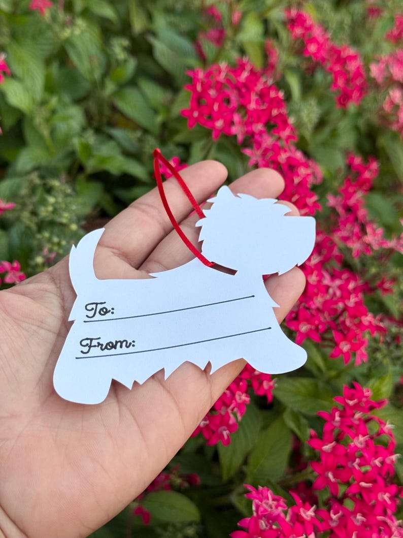 Westie Christmas Gift Tags Present Wrapping Paper Gift Wrap Dog Scotties West Highland White Terrier Westie Christmas Gift Tags, West Highland Terrier Dog, Holiday Gift Wrapping Set of 20