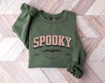 Spooky Season Shirt, Halloween Bat Shirt, Cute Bat shirt, Autumn Pullover, Halloween Sweatshirt, Fun fall Crewneck Sweater, Spooky Halloween