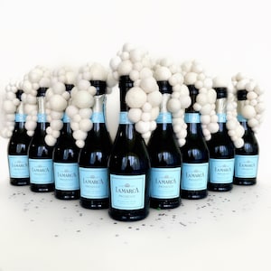pop the cork centerpiece, champagne table decor, pearls and prosecco decoration for bridal shower, birthday, milestone event