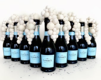 pop the cork centerpiece, champagne table decor, pearls and prosecco decoration for bridal shower, birthday, milestone event