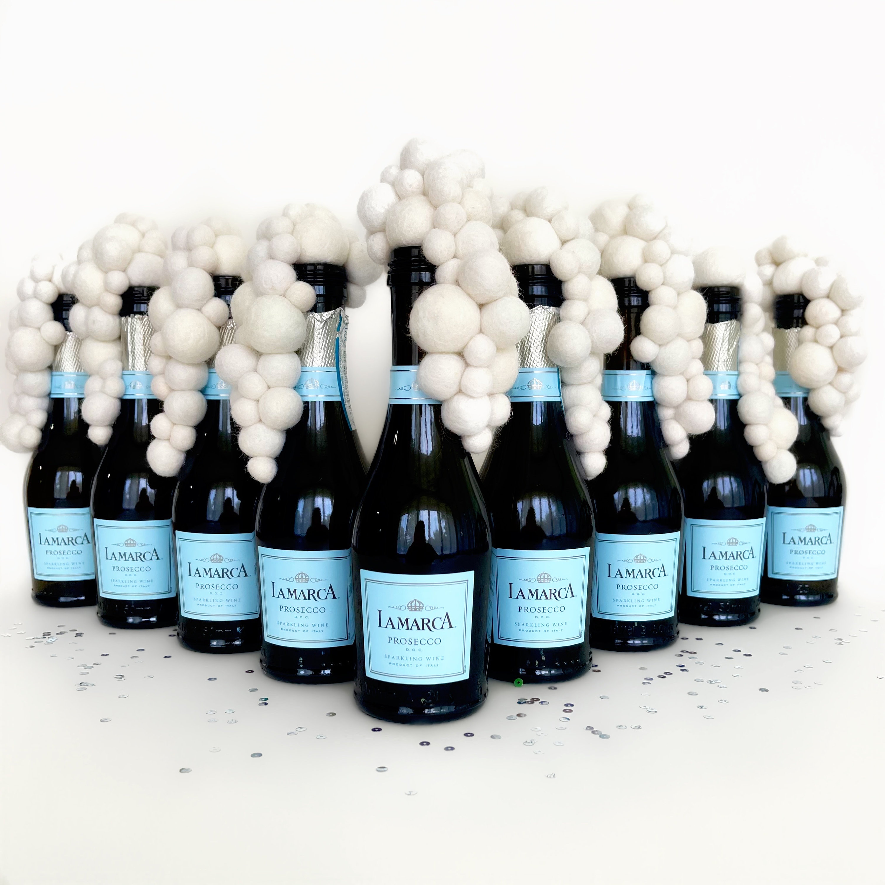 pop the cork centerpiece champagne table decor pearls and prosecco decoration for bridal shower birthday milestone event