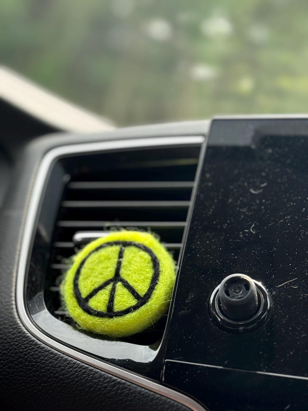 Peace Sign Car Vent Diffuser: Wool Aromatherapy Air Freshener - Etsy