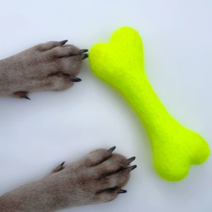 Felted Wool Dog Bone Toy: Natural, Durable Chew Toy