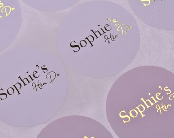 Classic Hen Do Stickers, Hen Party Foiled Event Sticker, Custom Personalised Party Event Favour, Bride Squad, Bride Tribe, Team Bride