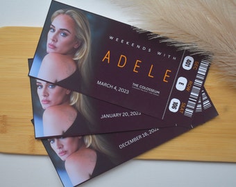 Personalised Concert Ticket Any Artist Surprise | Custom Event Ticket | Gift Ticket | Souvenir Ticket | Concert Memorabilia | Gift Voucher