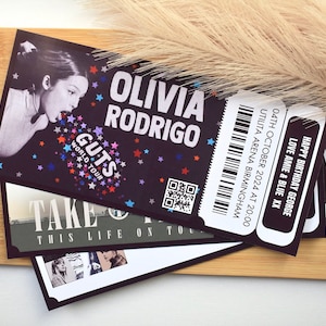 Personalised Concert Ticket | Custom Event Ticket | Memorabilia | Event Ticket | Surprise Ticket | Souvenir Ticket | Olivia Rodrigo Ticket