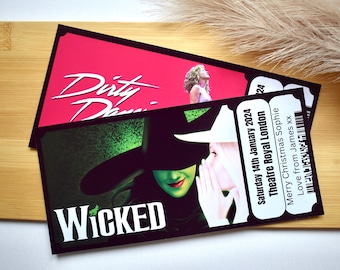 Personalised Concert Ticket, Musical Ticket, Event Ticket, Prop Theatre Ticket, Custom Ticket Memorabilia, Westend Gift Ticket, Souvenir