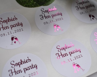 Pegatinas para despedidas de soltera, pegatinas personalizadas para despedidas de soltera, pegatinas con papel de aluminio para fiestas de eventos, regalos para despedidas de soltera, escuadrón de novias, tribu de novias, equipo de novias