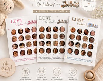 Lust or Labour Baby Shower Game | Funny Face Guessing Activity (Physical Product)