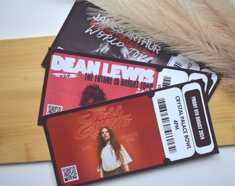 Personalised Concert Ticket | Custom Event Ticket | Memorabilia | Event Ticket | Surprise Ticket | Souvenir Ticket | Any Artist Ticket