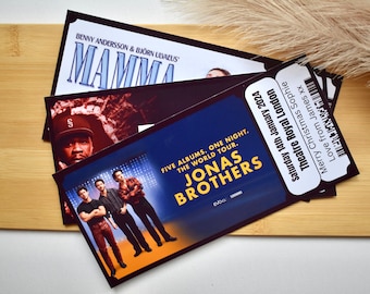 Personalised Concert Ticket, Custom Show Ticket, Event Ticket, Gift Certificate, Westend Prop, Souvenir Ticket, Festival Ticket, Musical