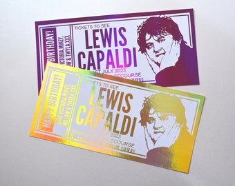 Personalised Foiled Golden Ticket, Custom Event Ticket, Concert Ticket, Birthday Surprise, Christmas Gift Card, Gift Certificate Voucher