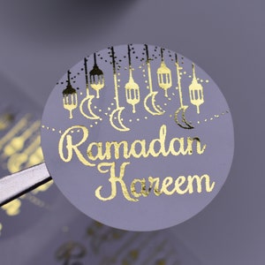 24x Luxury Real Foiled Gold Ramadan Kareem Stickers | Eid Mubarak | Ramadan Mubarak | Ramadan Decor | Islamic Decor | Rose Gold | Silver