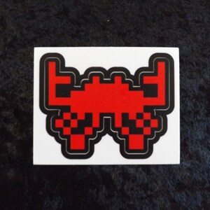 Retro Video Game Stijl Krab Sticker
