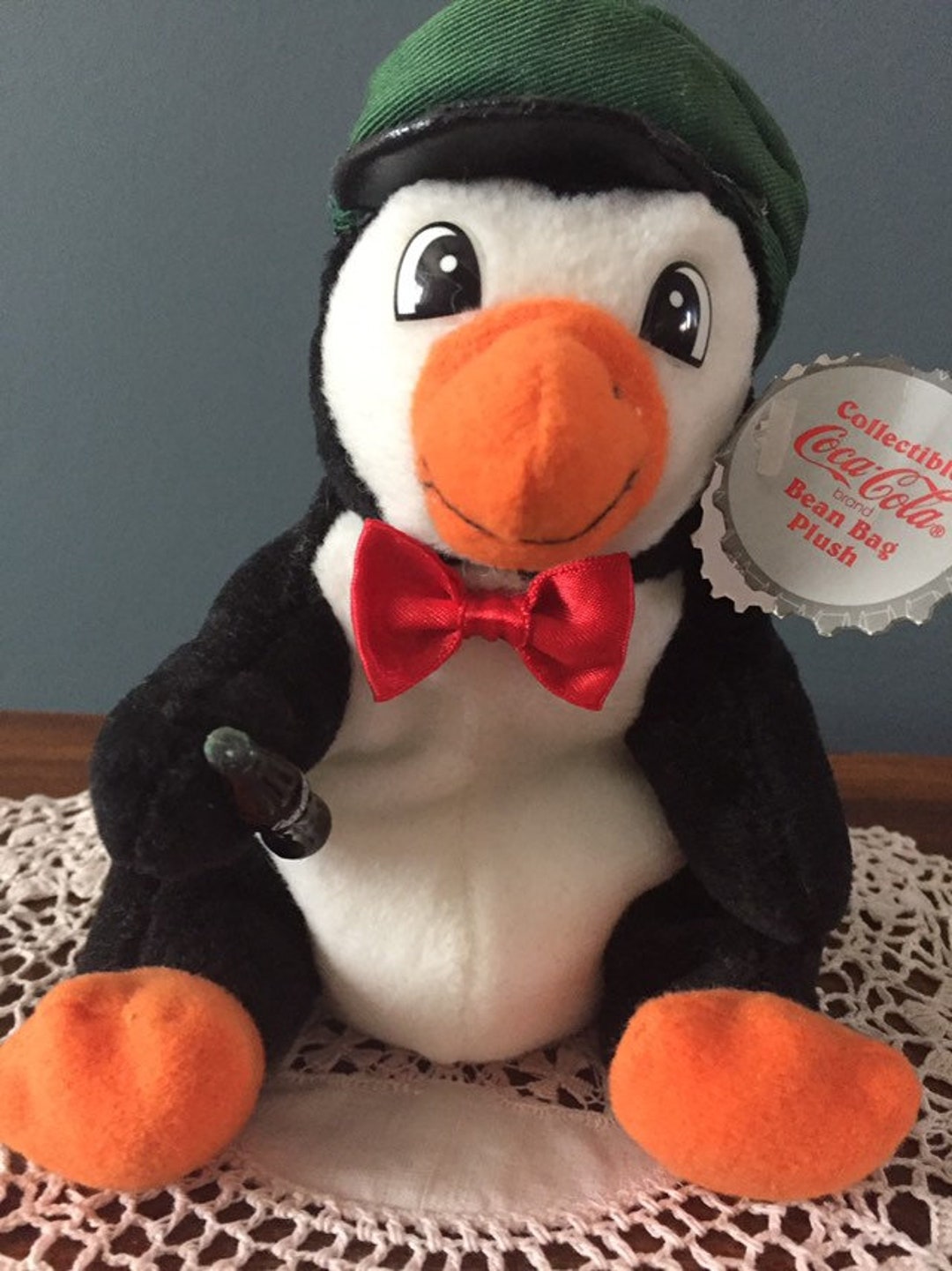 Cocacola Bean Bag Plush Penguin Collectible Penguin Plush Etsy