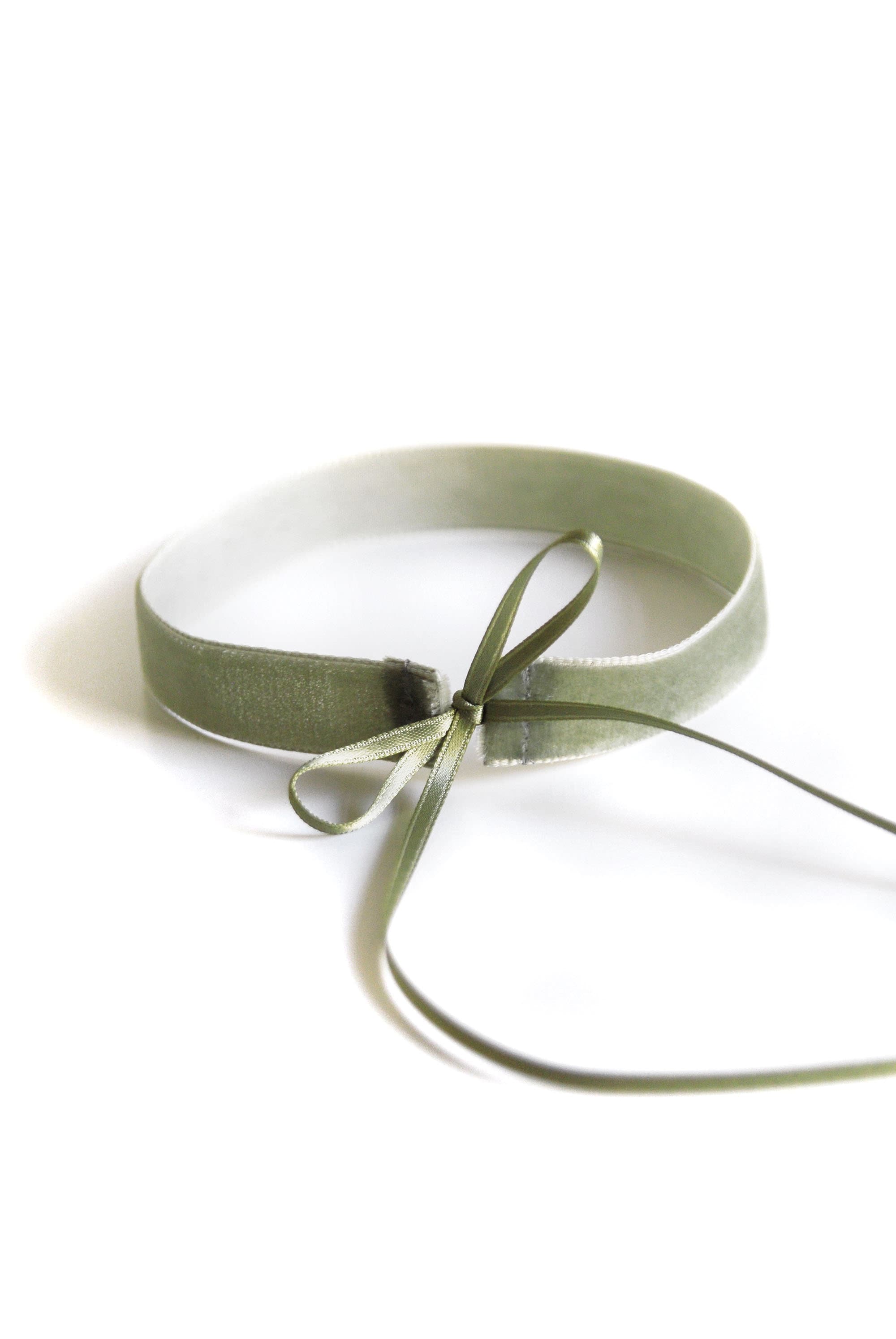 Sage Green Velvet Ribbon for Weddings, Invites, Flowers and Decorations,  Berisfords Premium Quality, 5 Widths Narrow to Wide 2m to 20m 