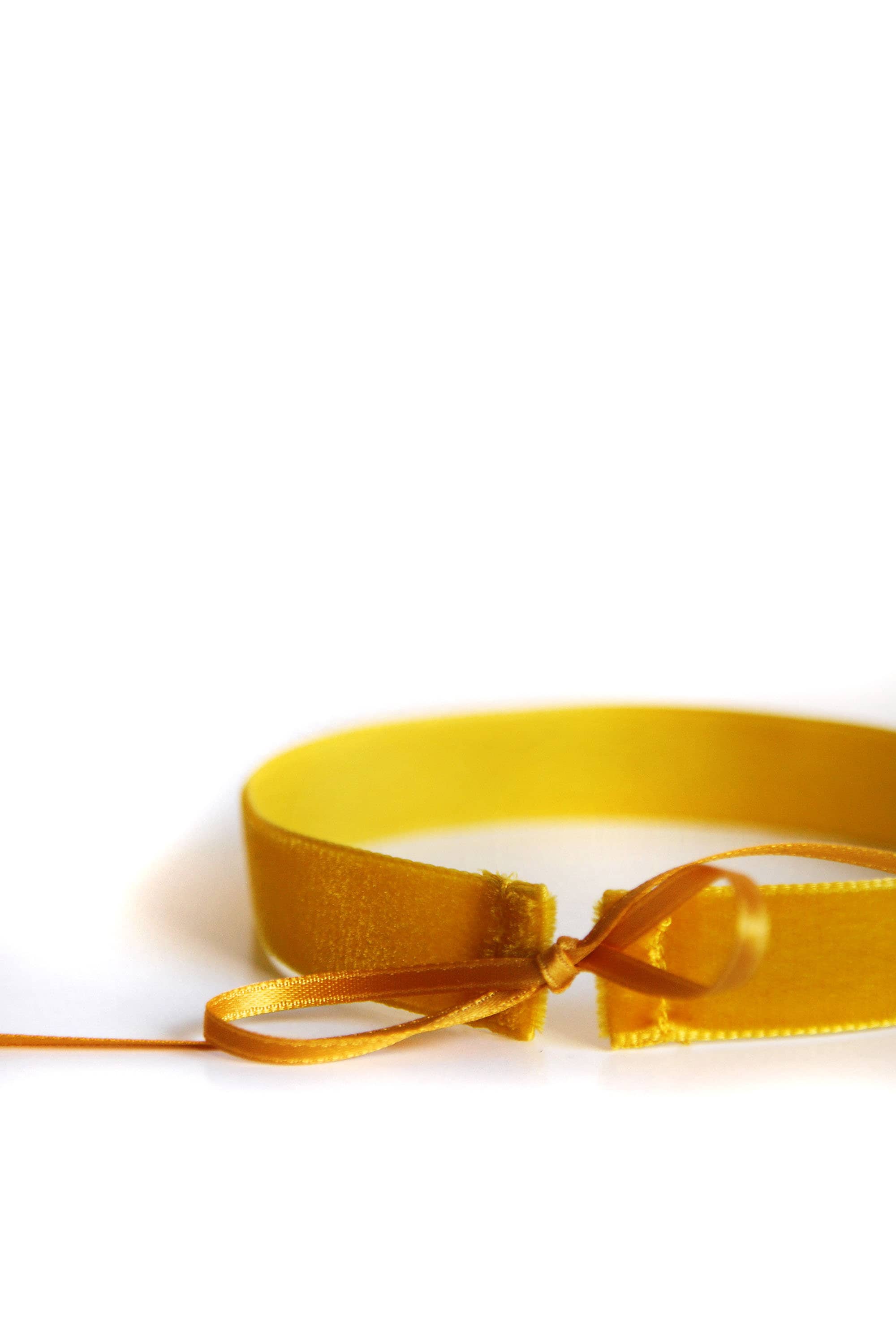 Luscious Double Faced Satin Ribbon Holiday Decorating Yellow Gold